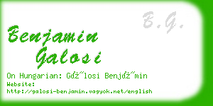 benjamin galosi business card